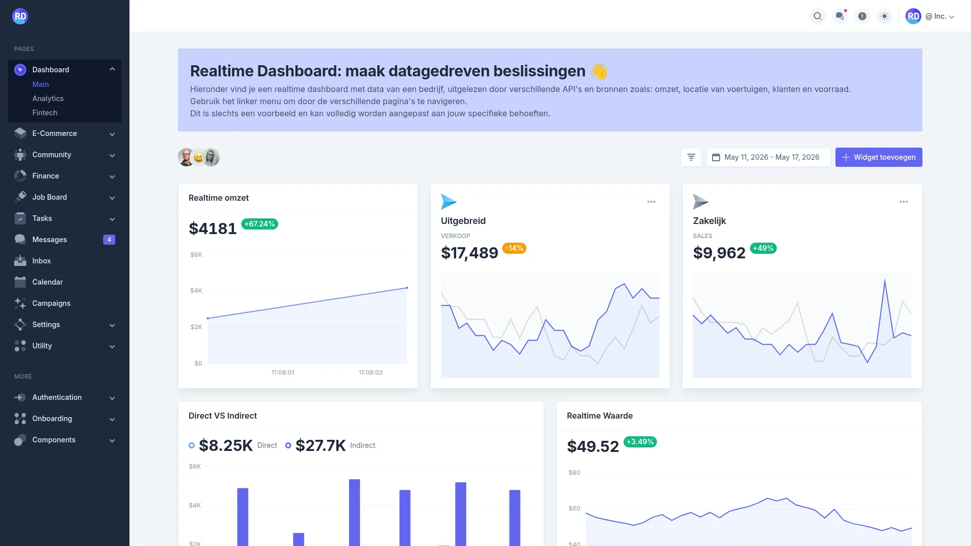 Realtime Dashboard , make data-driven decisions — Realtime Dashboard